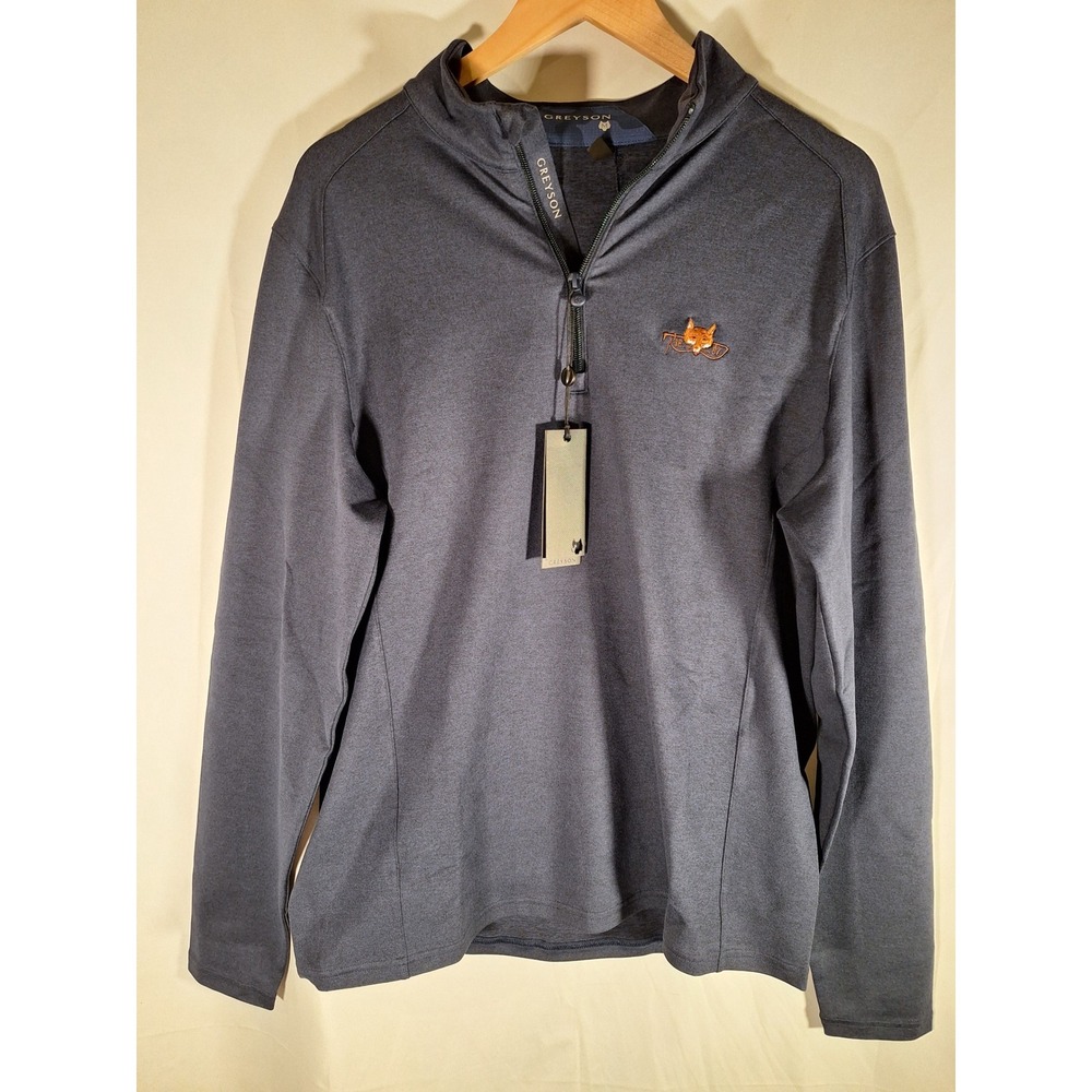 Greyson Rhinebeck Quarter Zip Mens Medium Maltese Blue Golf Pullover MSP26K83